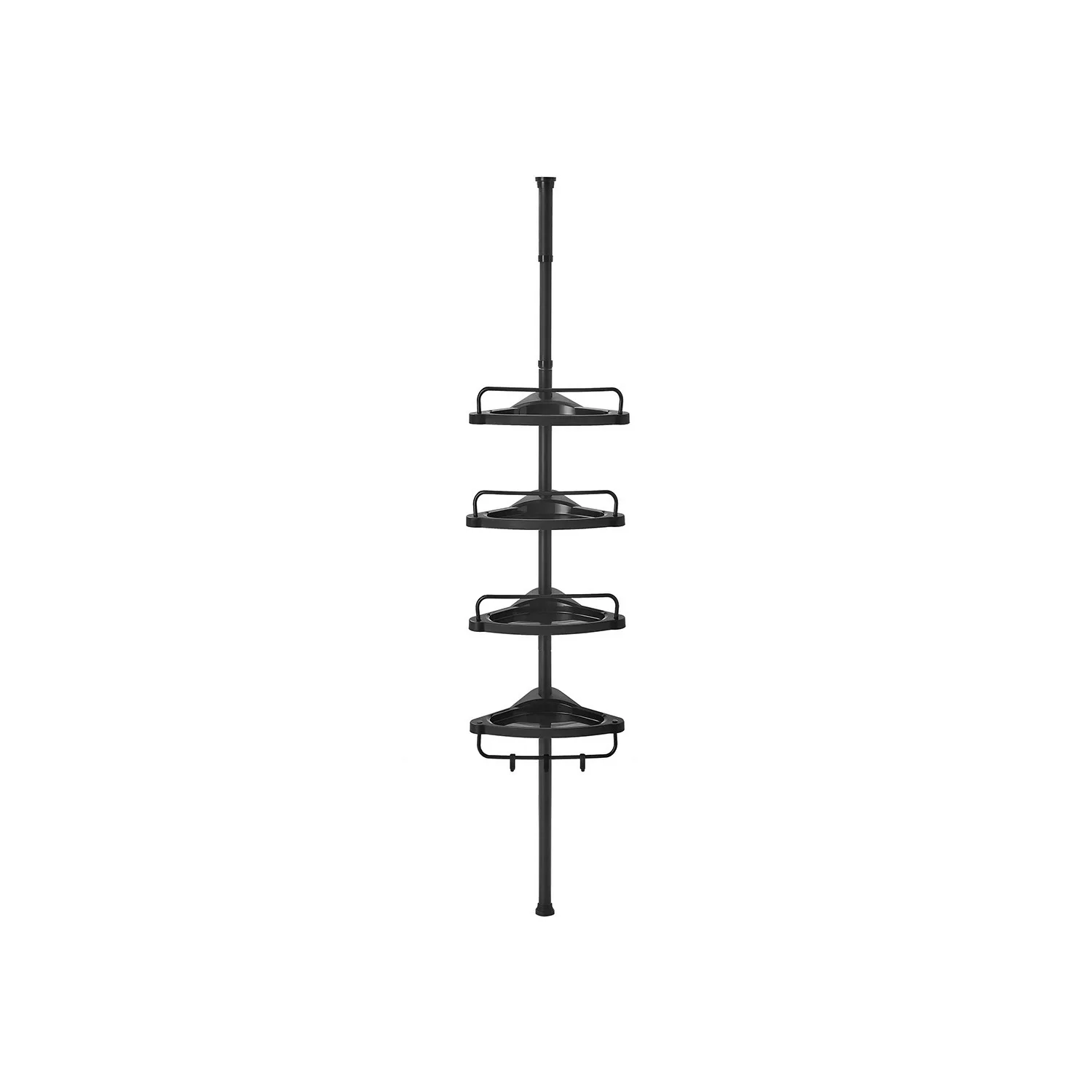 Songmics Duschregal 4 Ablagen 25 cm x 35 cm x 305 cm Schwarz günstig online kaufen
