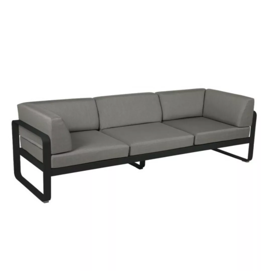 Bellevie 3-Sitzer Club Sofa Outdoor 42 Lakritze B8 Taupegrau günstig online kaufen