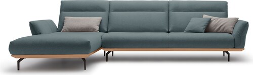 Creation BY ROLF BENZ Ecksofa »CR.460«, Sockel in Eiche, Winkelfüße in Umbr günstig online kaufen