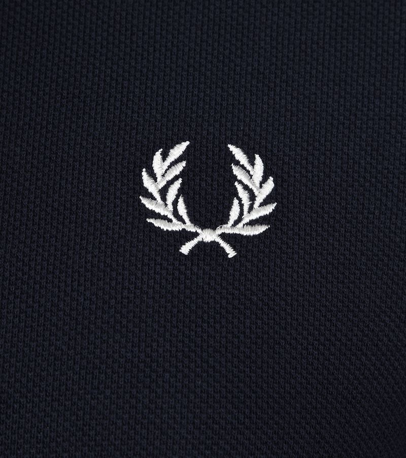 Fred Perry Polo Marine Dunkelblau mit weißen Doppelstreifen - Größe XXL günstig online kaufen