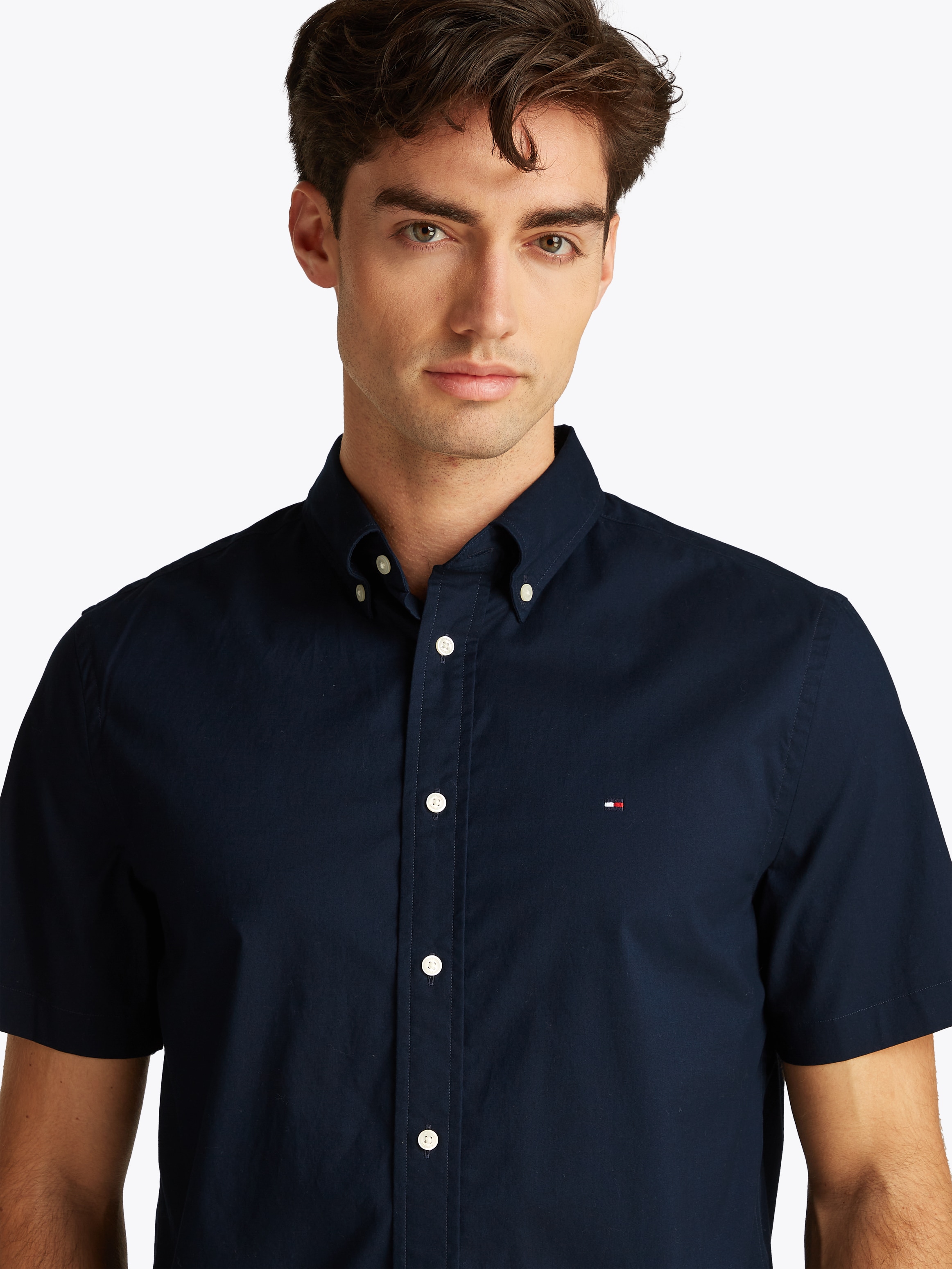 Tommy Hilfiger Kurzarmhemd "FLEX POPLIN SOLID S/S SHIRT" günstig online kaufen