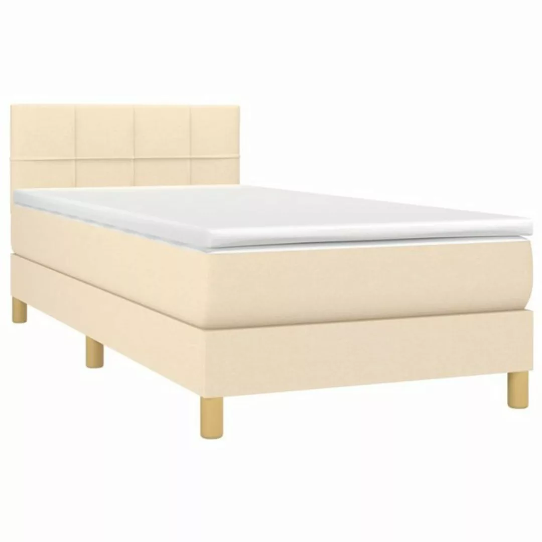 vidaXL Boxspringbett Bett Boxspringbett komplett mit Matratze & LED Stoff ( günstig online kaufen