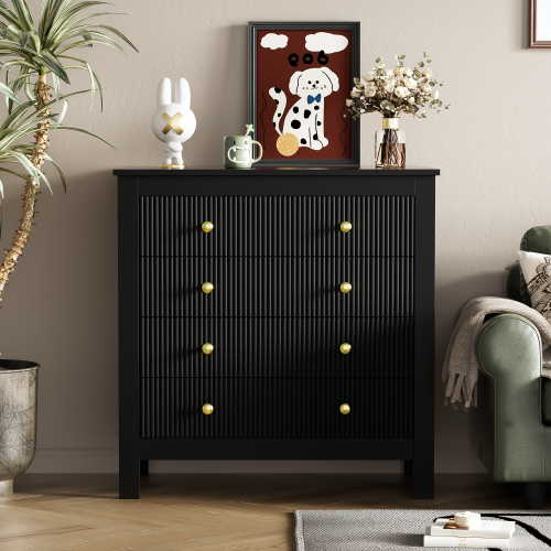 Sideboard mit 5 Schubladen, Einzigartiges Schubladendesign, Elegante Goldgr günstig online kaufen