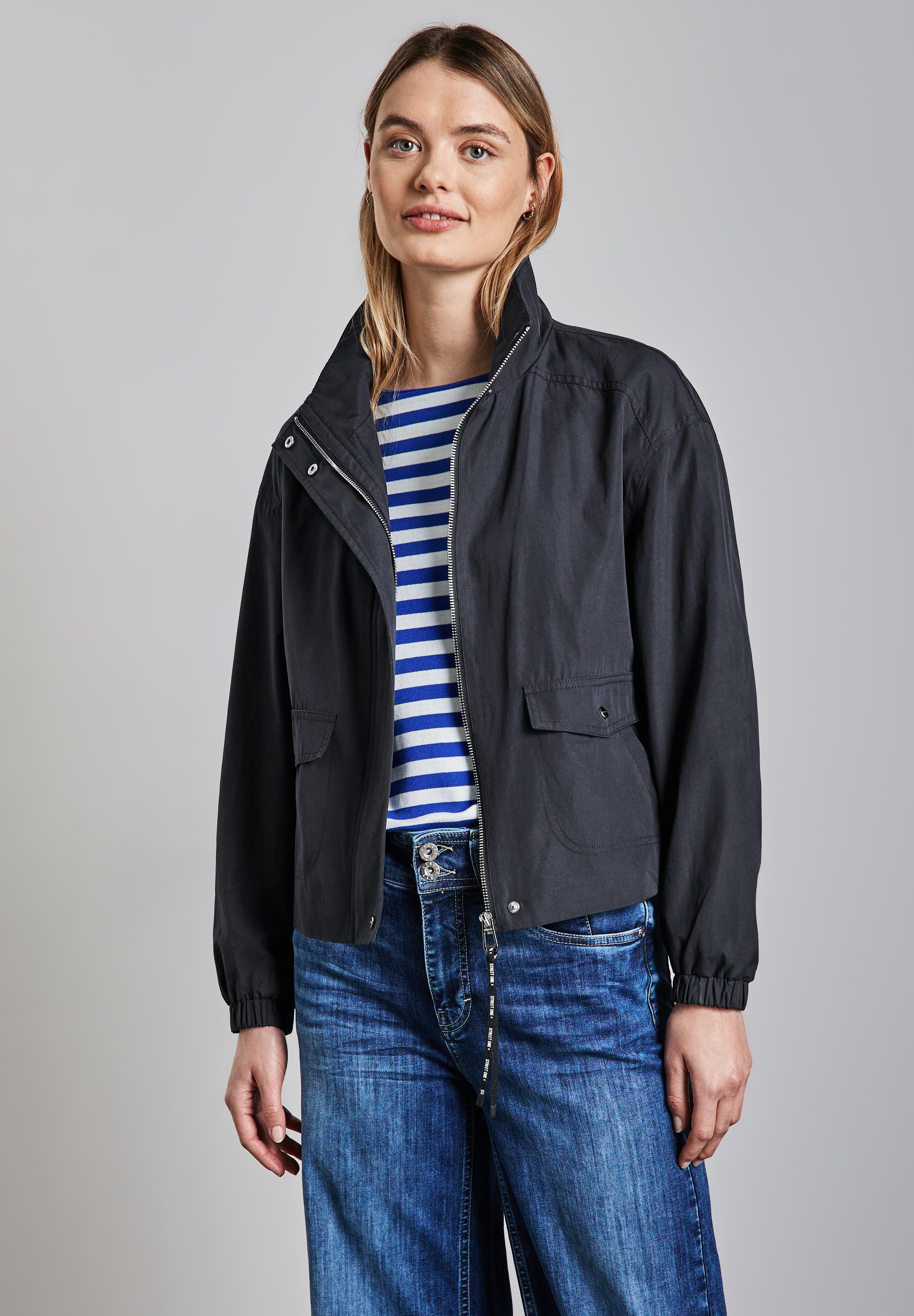 STREET ONE Kurzjacke, ohne Kapuze, aus softem Materialmix günstig online kaufen