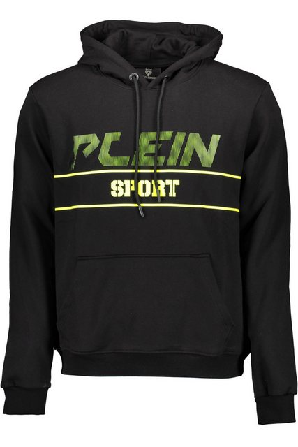 PLEIN SPORT Sweatshirt Herren Schwarz Hoodie mit Print und Tasche - günstig online kaufen