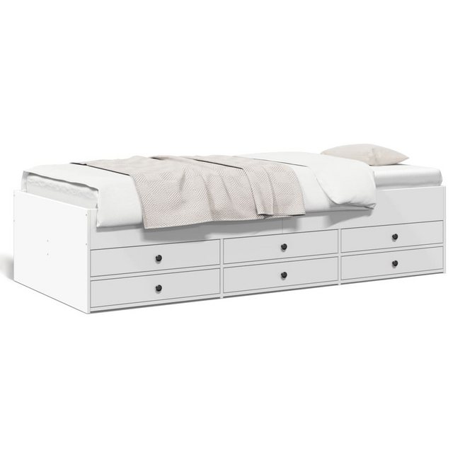 vidaXL Bett Tagesbett mit Schubladen Weiß 90x190 cm Holzwerkstoff günstig online kaufen