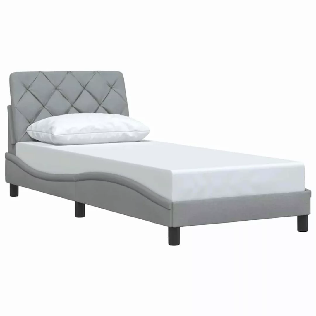 vidaXL Bett Bettgestell ohne Matratze Hellgrau günstig online kaufen