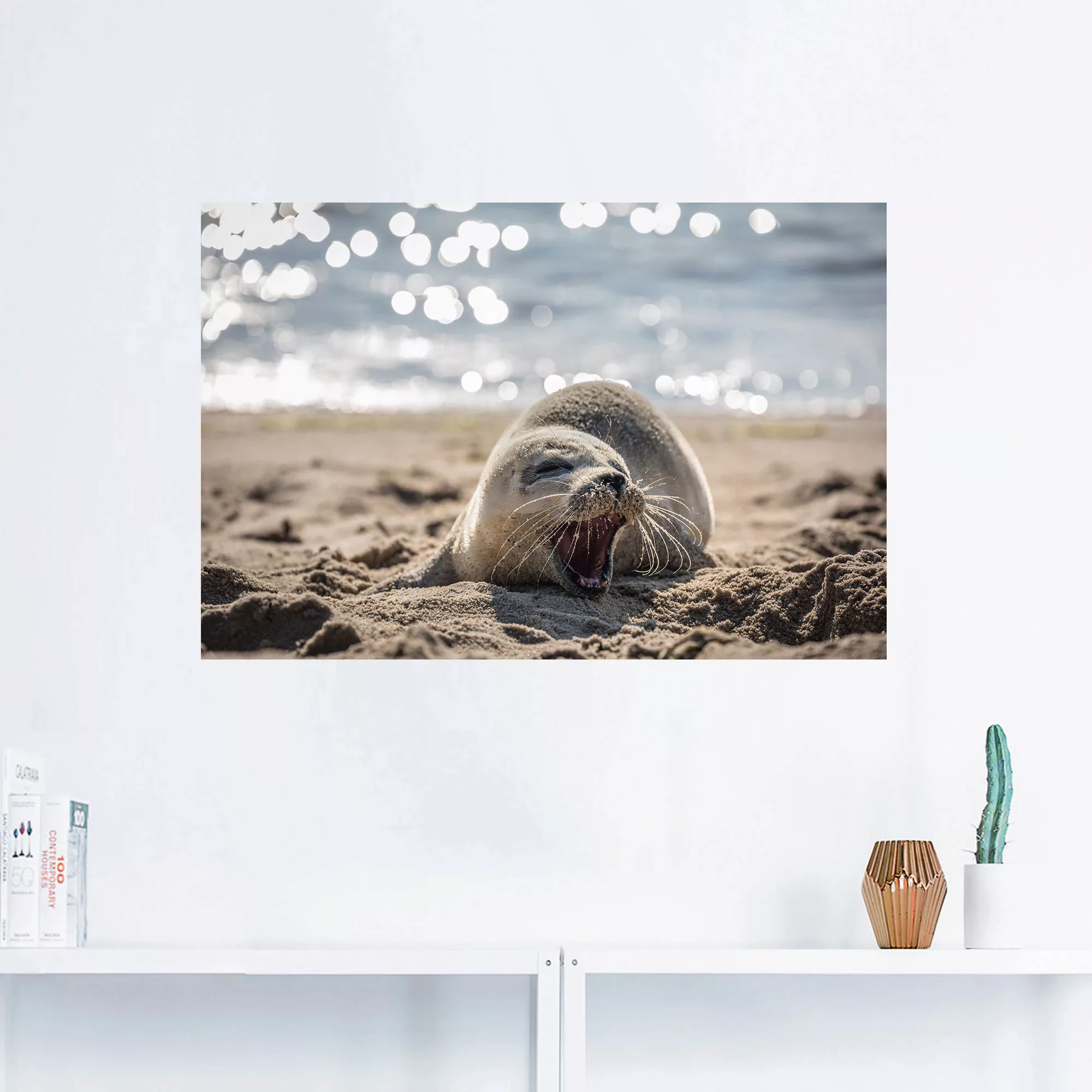 Artland Wandbild "Baby-Robbe am Strand von List, Sylt", Robben, (1 St.), al günstig online kaufen