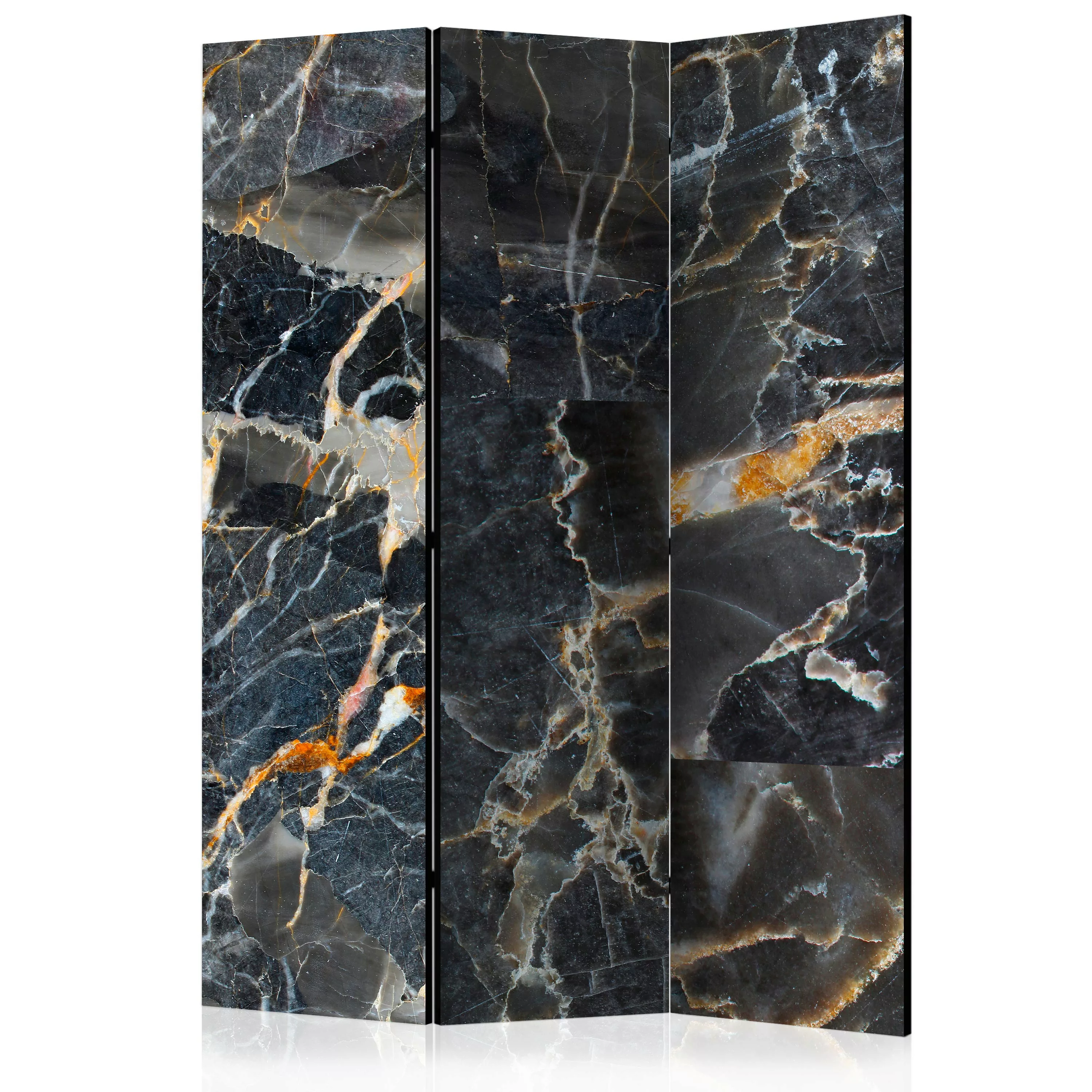 3-teiliges Paravent - Black Marble [room Dividers] günstig online kaufen