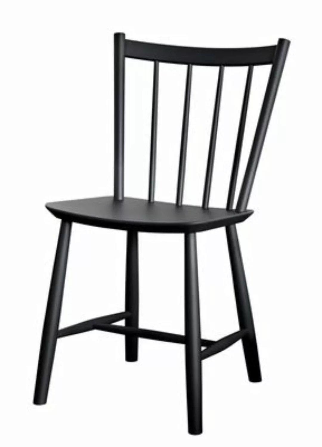 Stuhl J41 holz schwarz / Holz - Hay - Schwarz günstig online kaufen