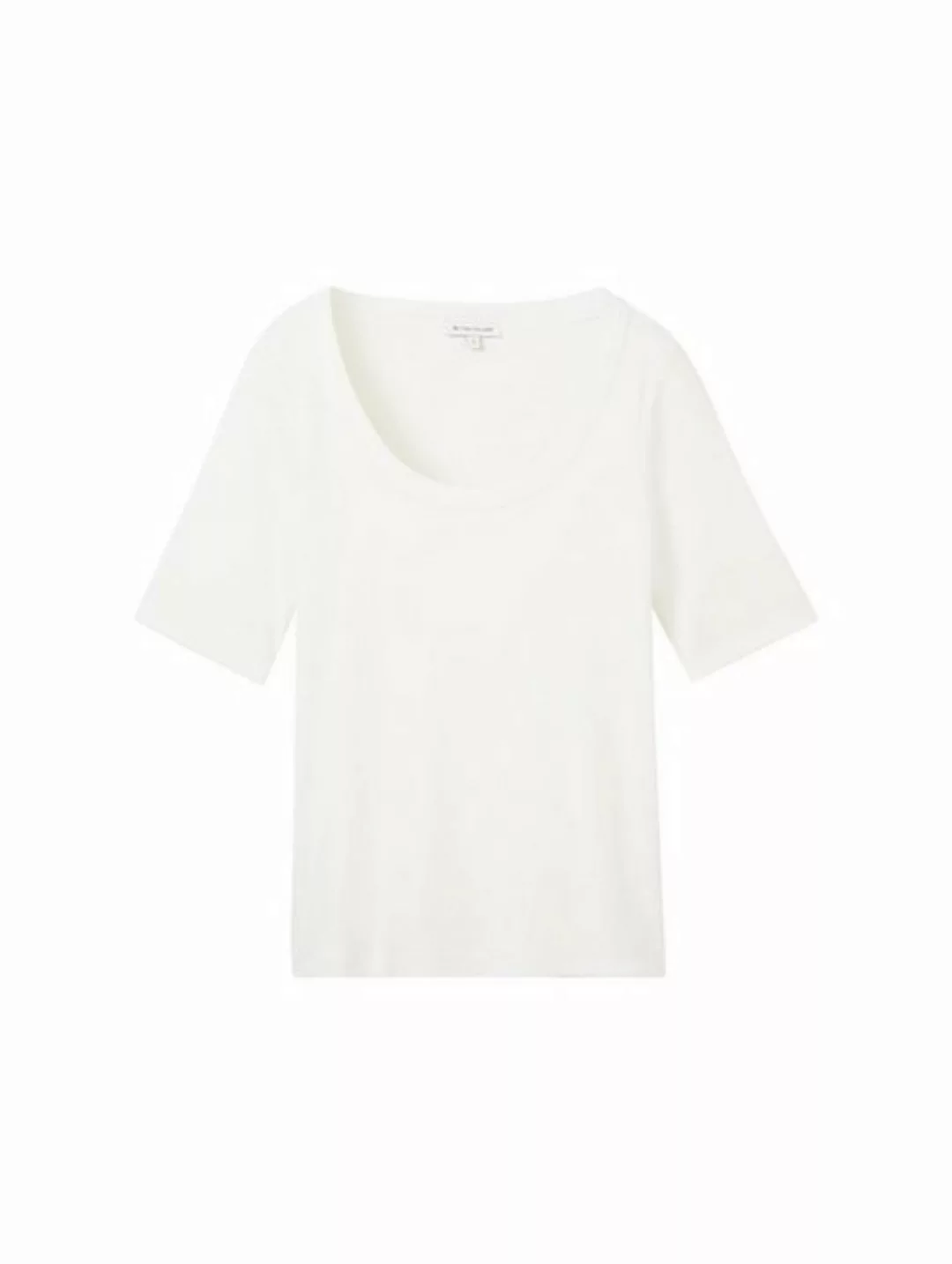 TOM TAILOR T-Shirt T-shirt rib wide crew neck günstig online kaufen