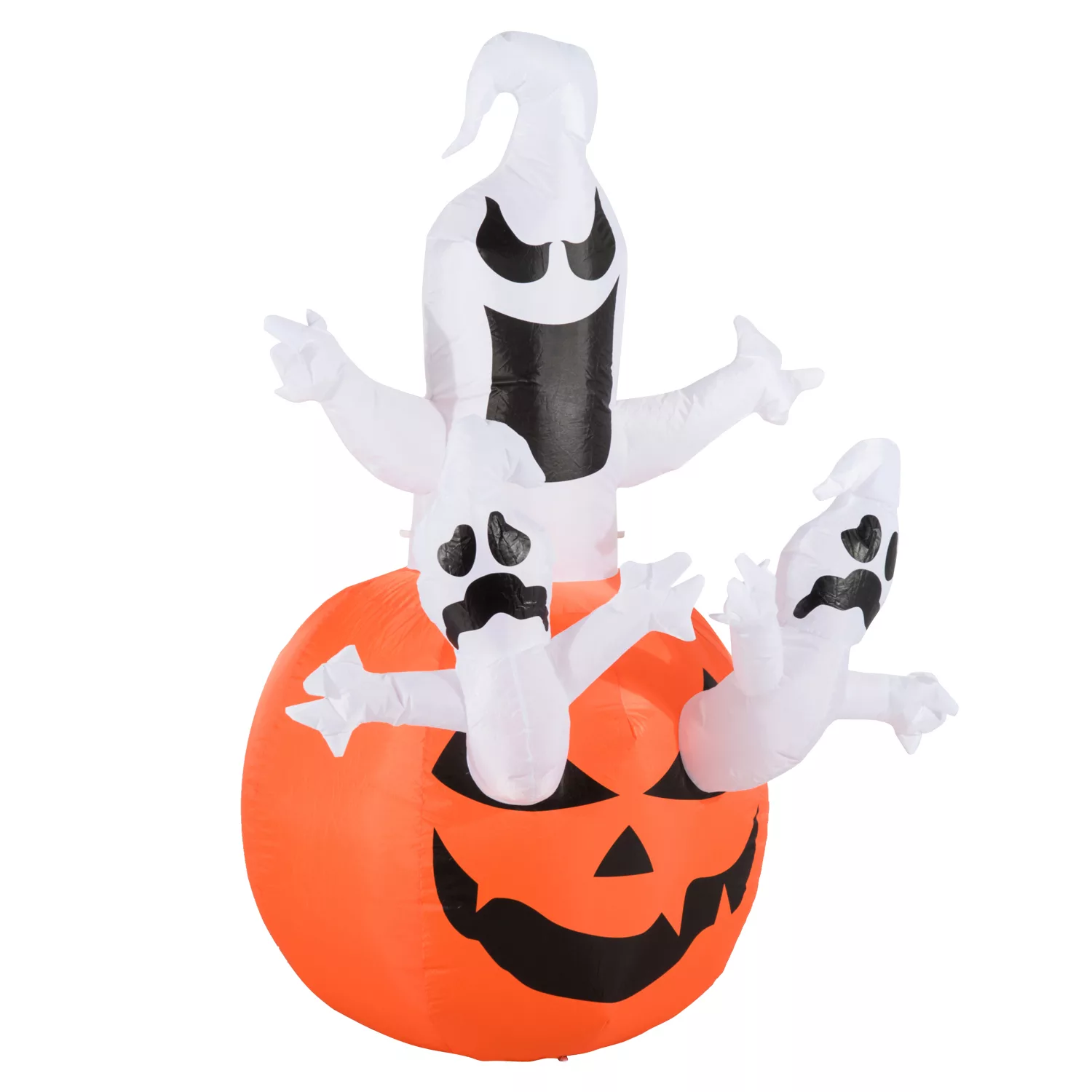 HOMCOM Aufblasbarer Kürbis Geist Halloween Deko Figur mit LED Beleuchtung, günstig online kaufen