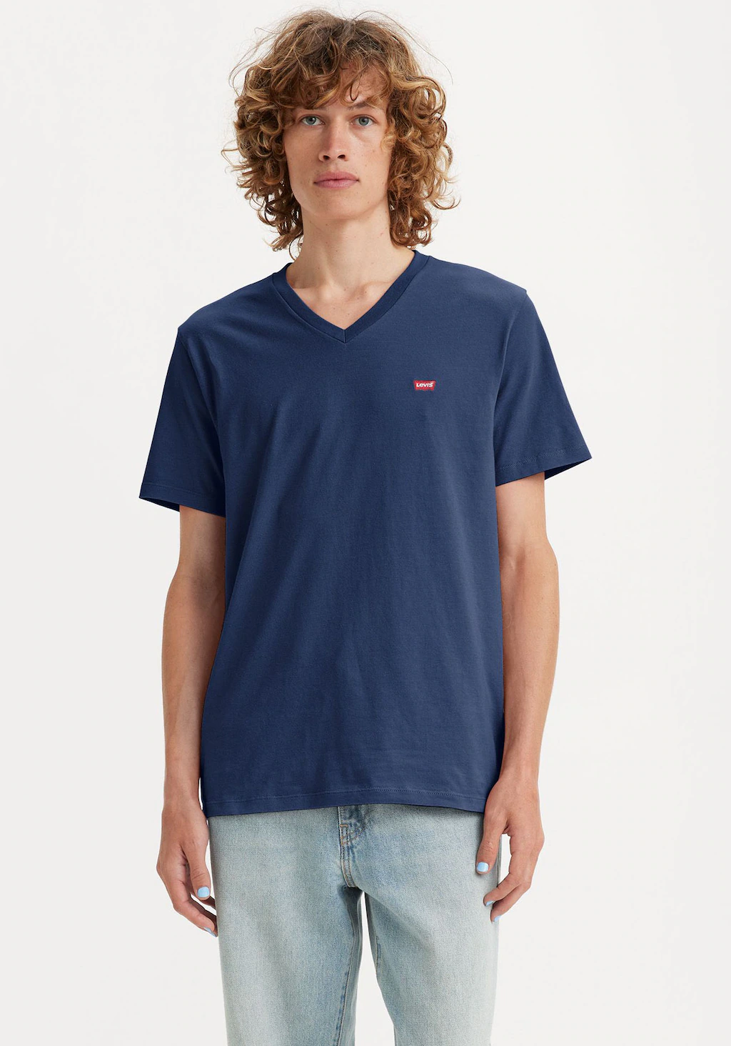 Levis V-Shirt "LE ORIGINAL HM VNECK", mit Logostickerei günstig online kaufen