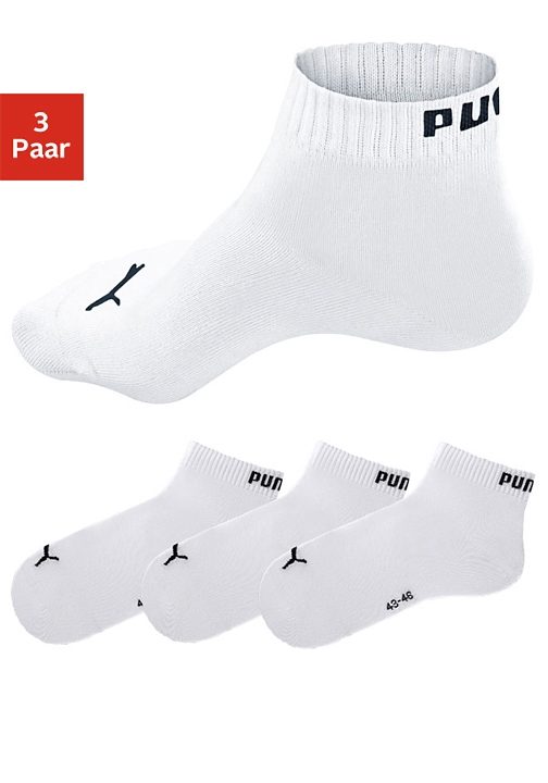 PUMA Kurzsocken, (3 Paar), mit Rippbündchen günstig online kaufen