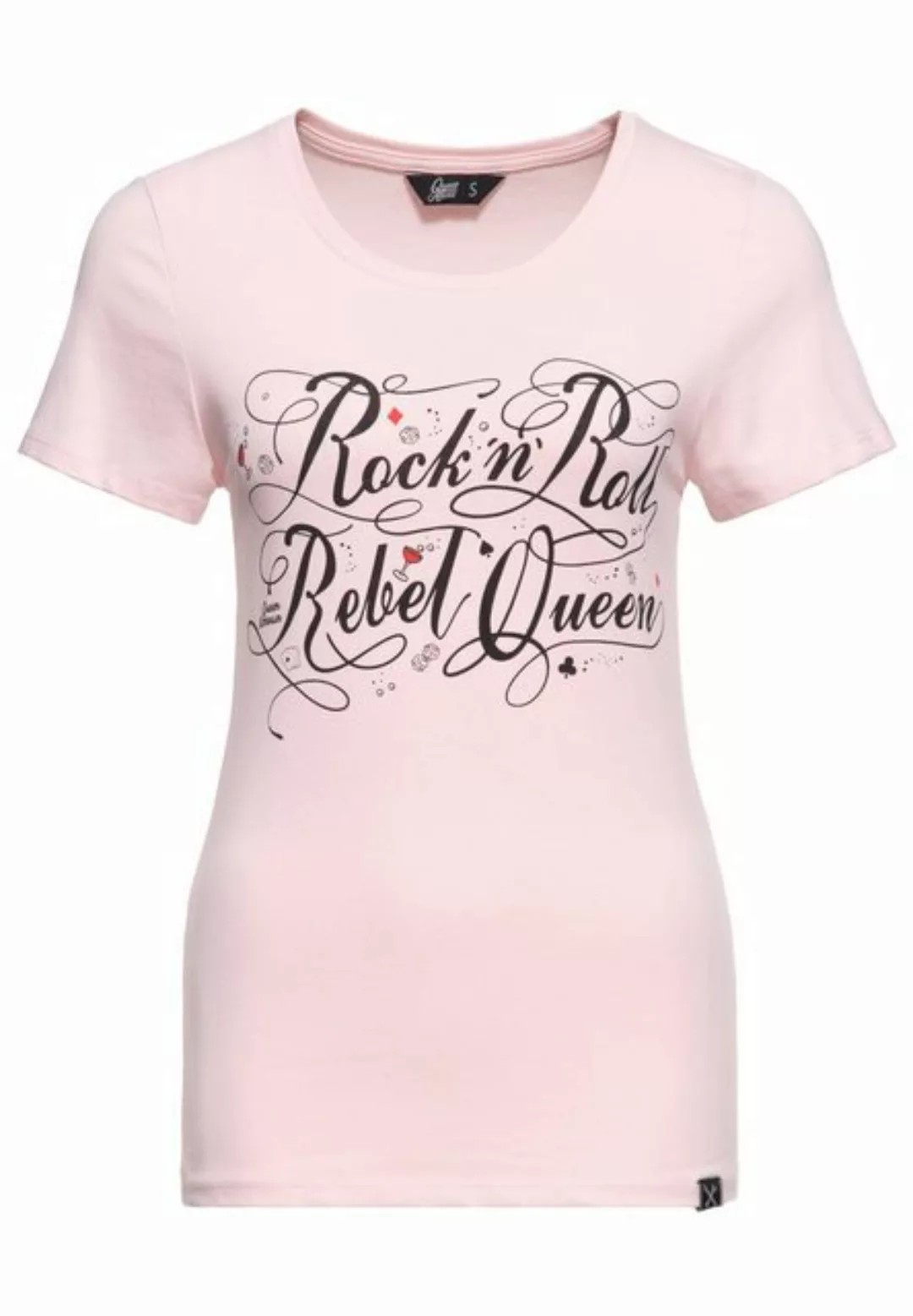 QueenKerosin Print-Shirt Rock'n'Roll Rebel Queen (1-tlg) mit Statement Vint günstig online kaufen