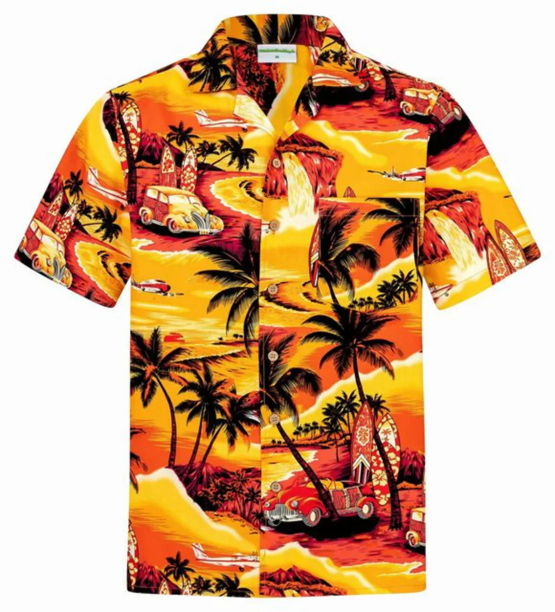 Hawaiihemdshop.de Hawaiihemd Hawaii Hemd Herren Baumwolle Kurzarm Hawaiihem günstig online kaufen