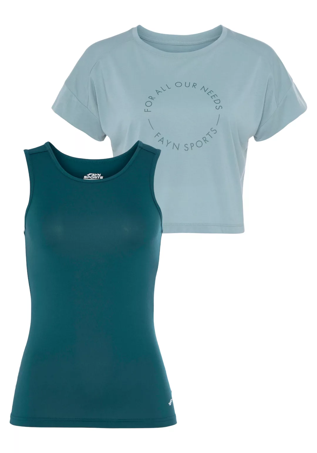 FAYN SPORTS Funktionsshirt "Cropped Top", (Set, 2 tlg.) günstig online kaufen