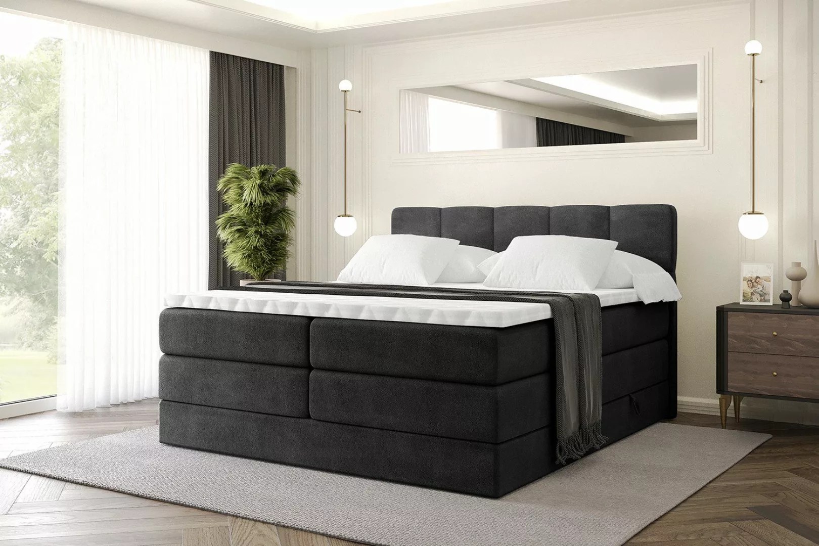 ALTDECOR Boxspringbett LIRO KING (Multipocket-Matratze H4, günstig online kaufen