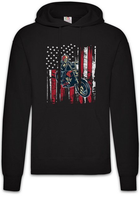 Urban Backwoods Hoodie Skeleton Biker Herren Hoodie Biker Club MC Rocker Ad günstig online kaufen