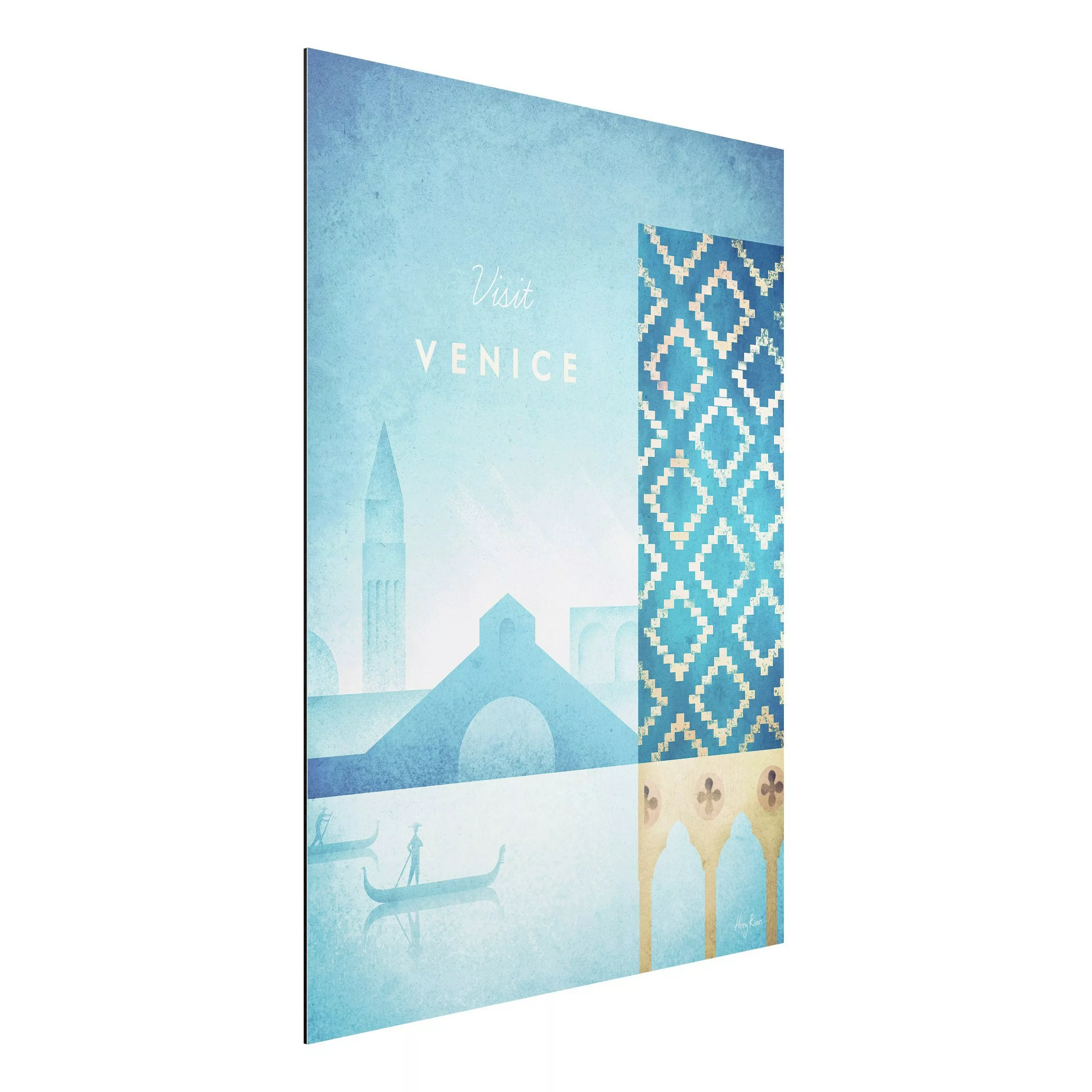 Alu-Dibond Bild Kunstdruck - Hochformat 3:4 Reiseposter - Venedig günstig online kaufen