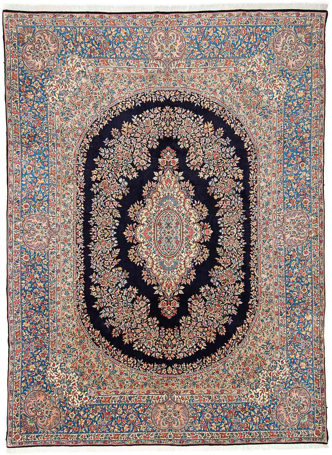 morgenland Wollteppich »Keshan Medaillon 400 x 300 cm«, rechteckig, Unikat günstig online kaufen