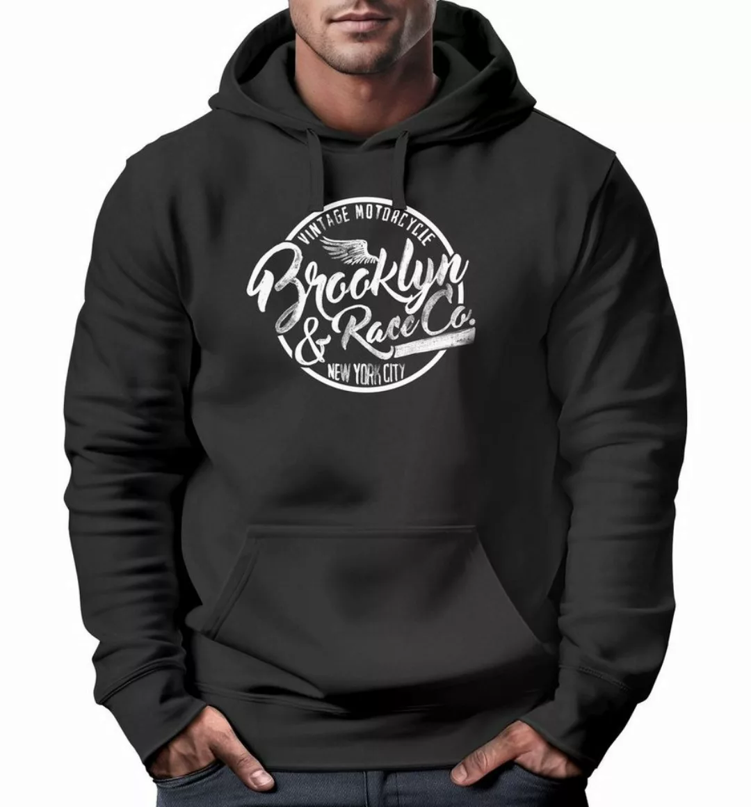 Neverless Hoodie Hoodie Herren Sweatshirt Brooklyn Race Motorcycle Vintage günstig online kaufen