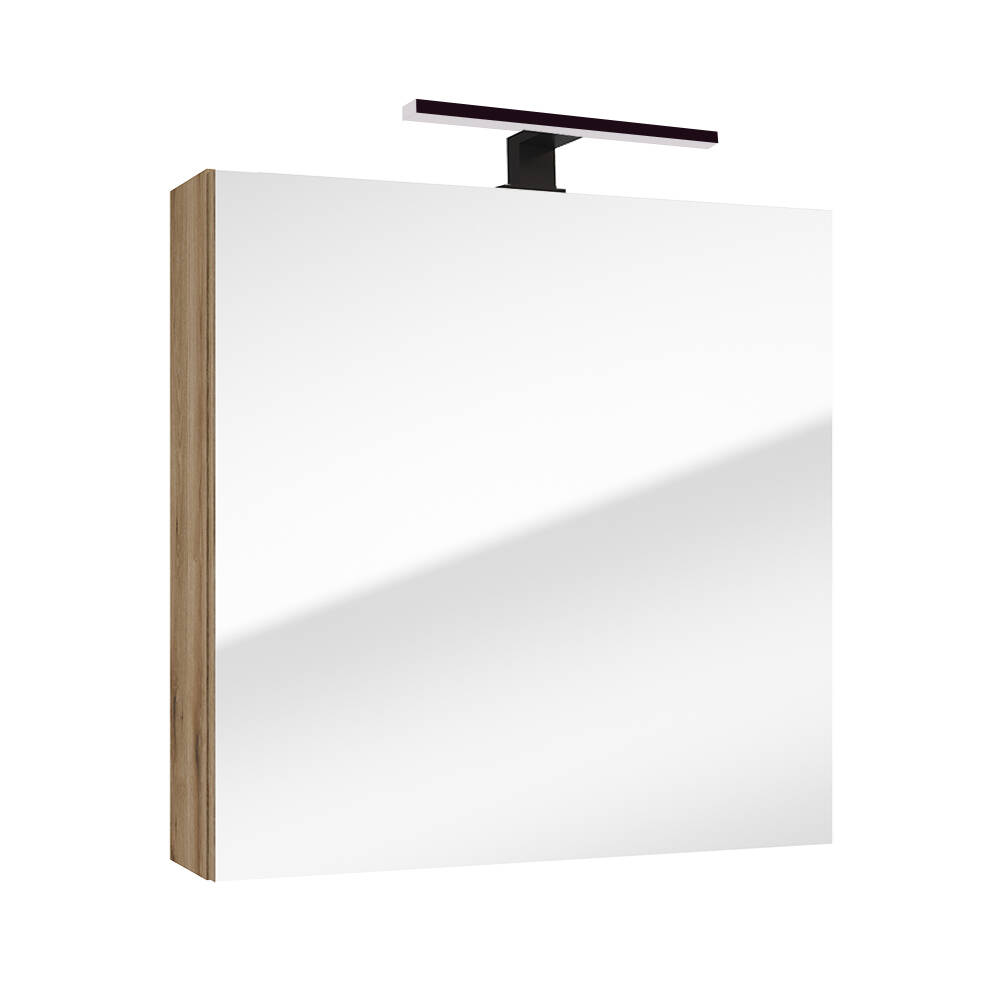 Spiegelschrank 60 cm Eiche mit LED Beleuchtung RIVA-107 günstig online kaufen
