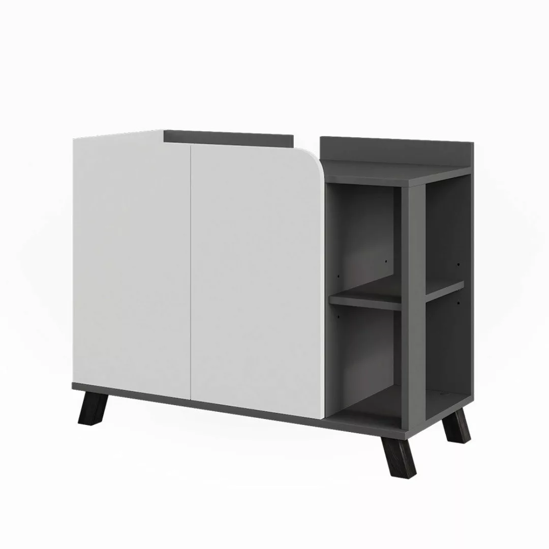 Vicco Waschbeckenunterschrank Karen, Anthrazit/Weiß, 80 x günstig online kaufen