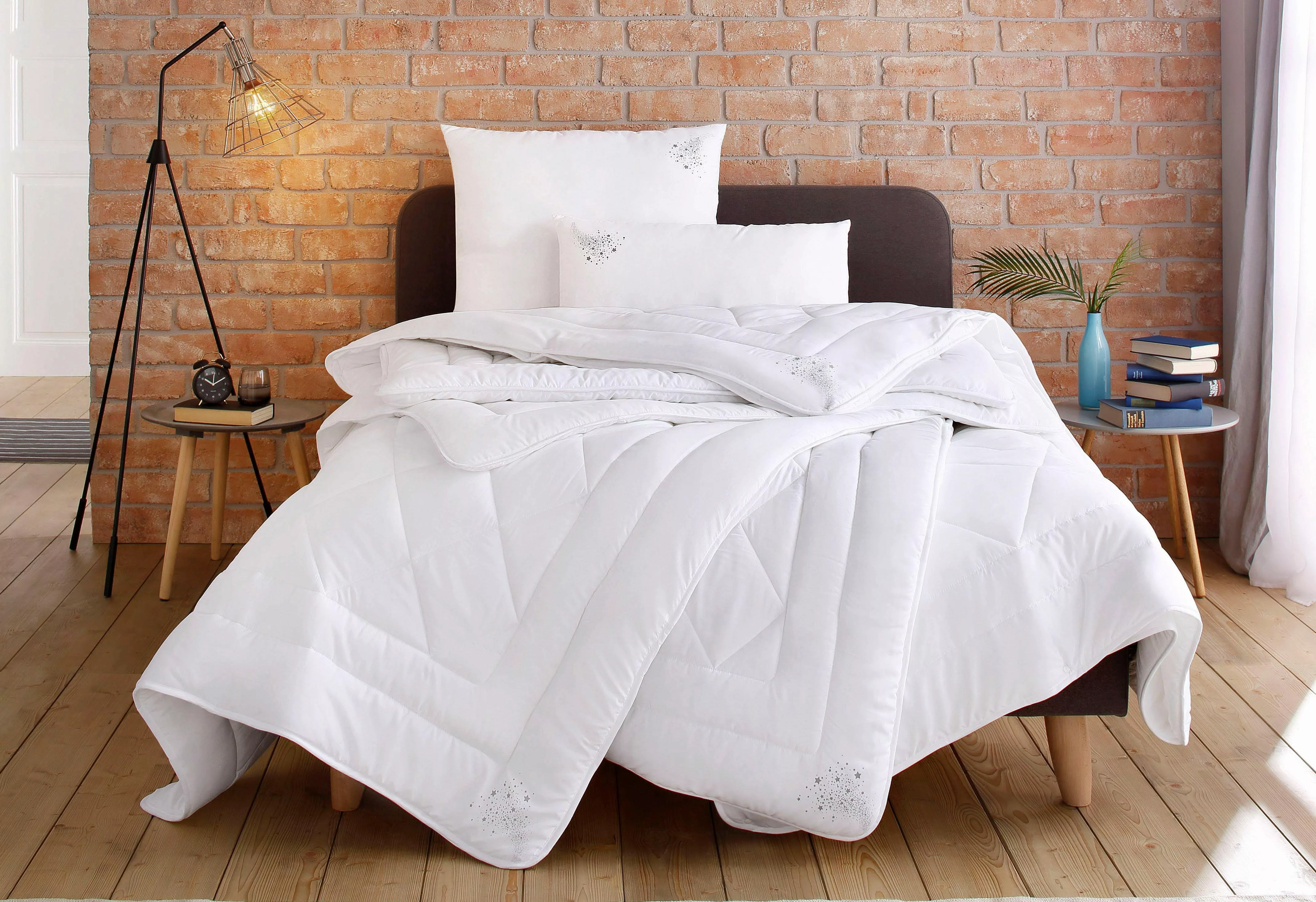 my home Microfaserbettdecke + Kopfkissen Baca, günstig online kaufen