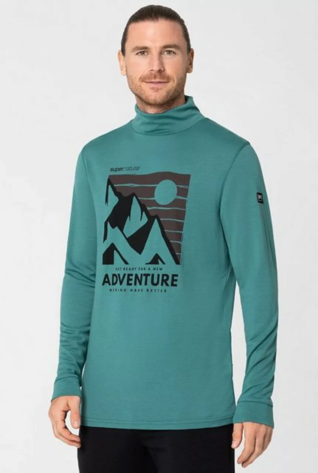 SUPER.NATURAL Rollkragenpullover Merino Pullover M ADVENTURE TURTLE angeneh günstig online kaufen