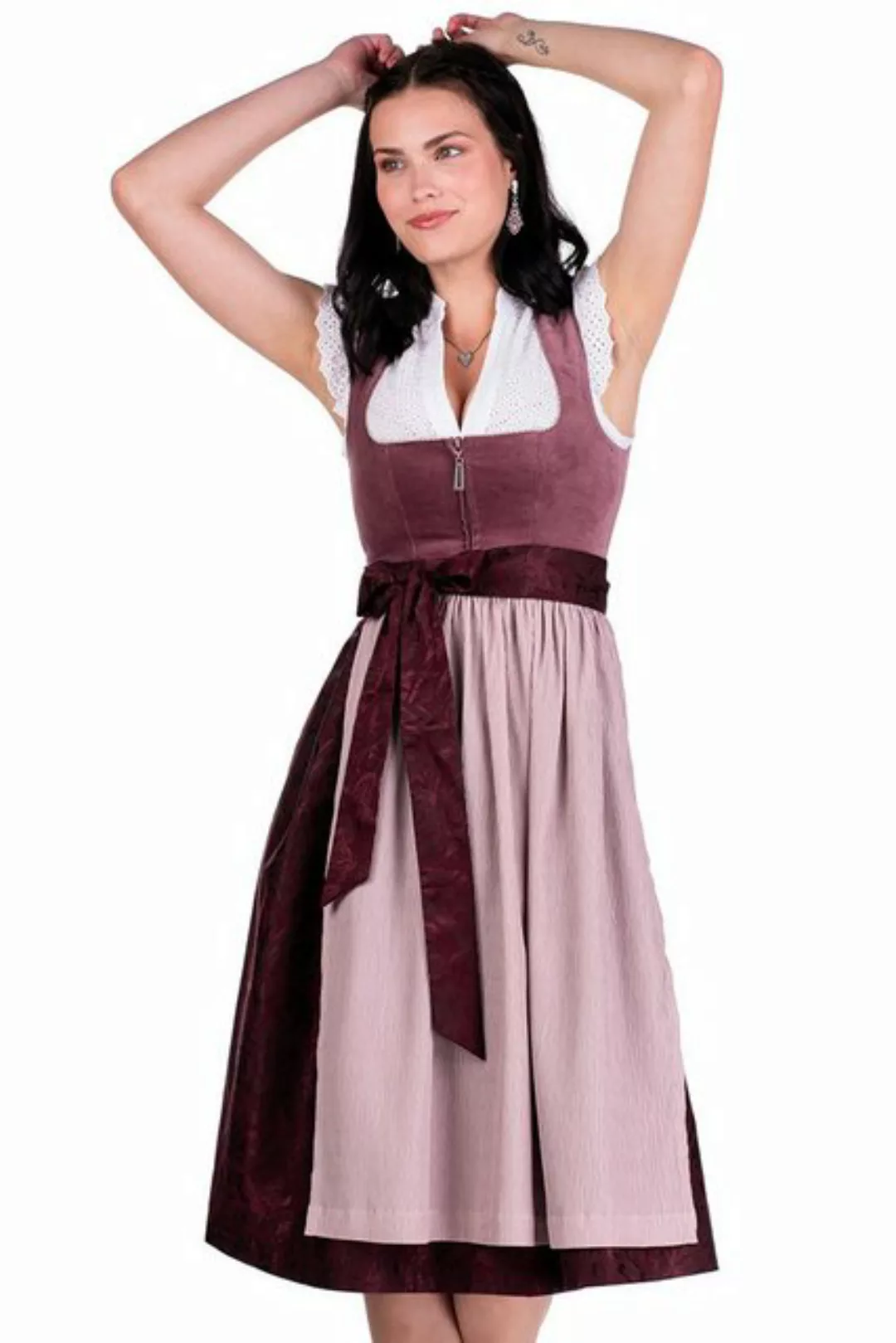 MarJo Dirndl Samt Dirndl 2tlg. - IRSEE - traube/mauve günstig online kaufen