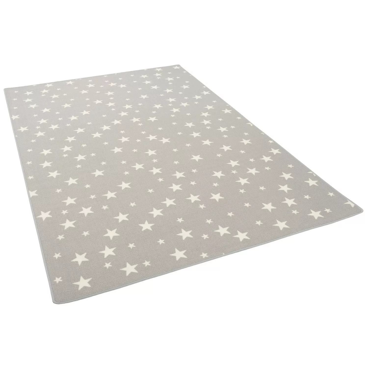 Snapstyle Kinder Spiel Teppich Sterne Grau 133x133cm günstig online kaufen