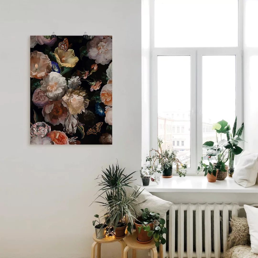 Artland Wandbild "Antike Holländische Blumen", Blumenbilder, (1 St.), als A günstig online kaufen