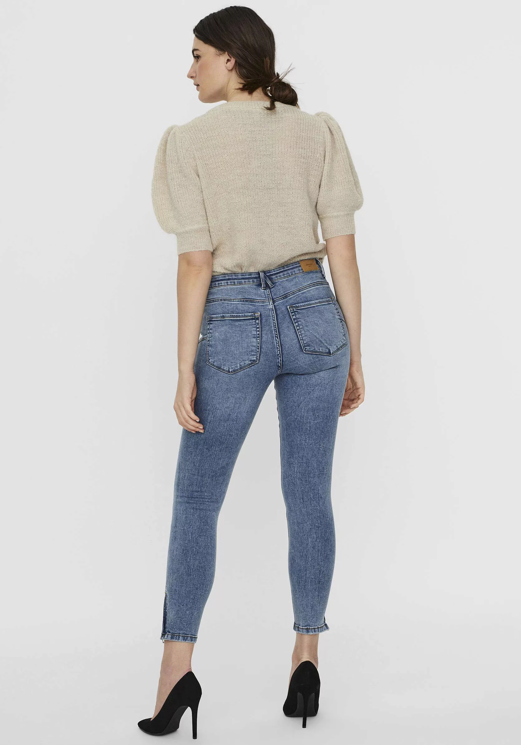 Vero Moda Skinny-fit-Jeans VMTILDE mit Zipper am Saum günstig online kaufen