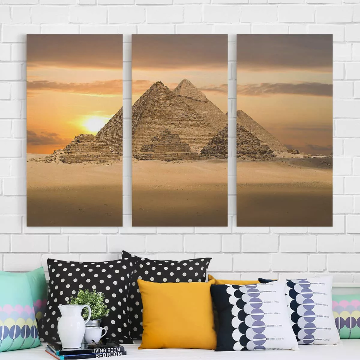 3-teiliges Leinwandbild Architektur & Skyline - Querformat Dream of Egypt günstig online kaufen