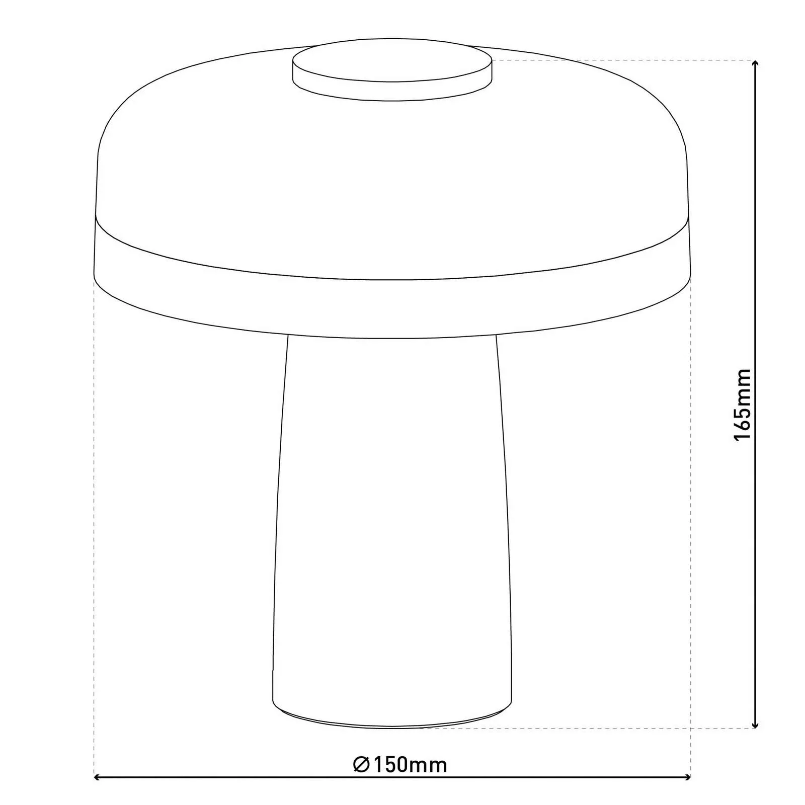 Näve Leuchten LED-Tischleuchte mint Kunststoff Metall B/H/T/D: ca. 15x16,5x günstig online kaufen