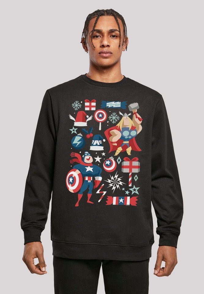 F4NT4STIC Kapuzenpullover Marvel Thor und Captain America christmas Print günstig online kaufen