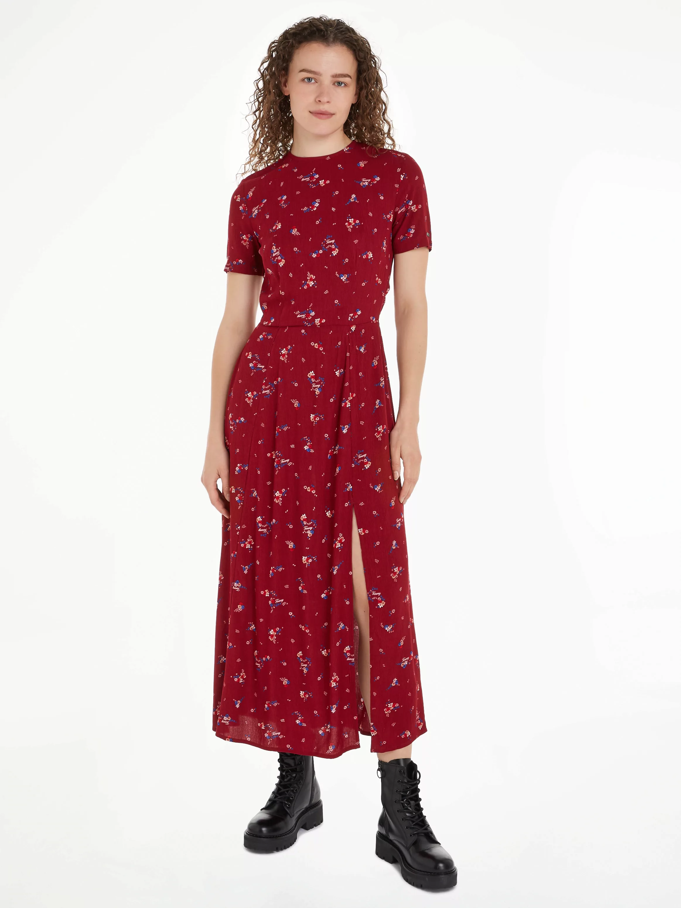 Tommy Jeans Blusenkleid "TJW FLORAL MIDI DRESS", mit Blumenprint günstig online kaufen