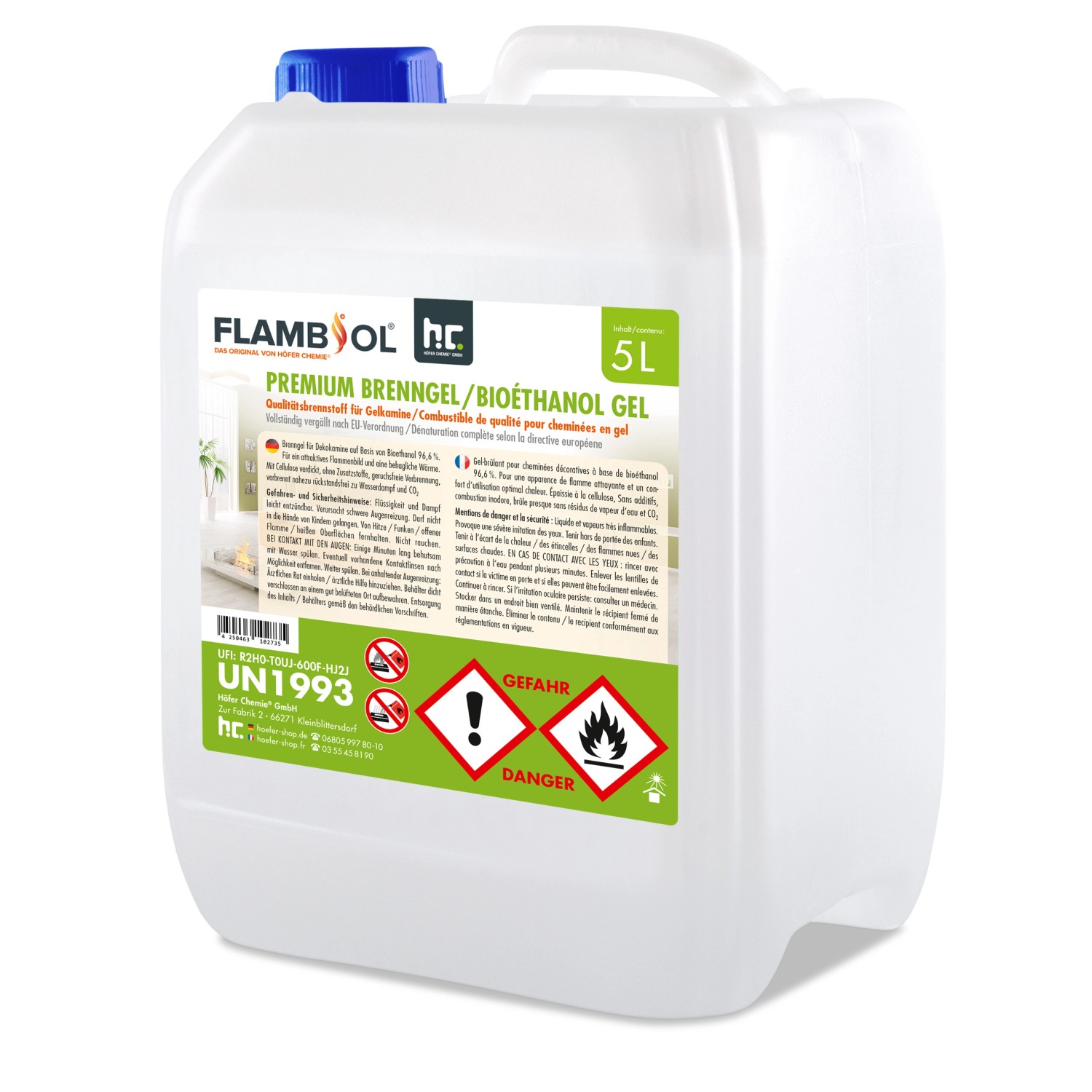 Flambiol Premium Brenngel 5l günstig online kaufen