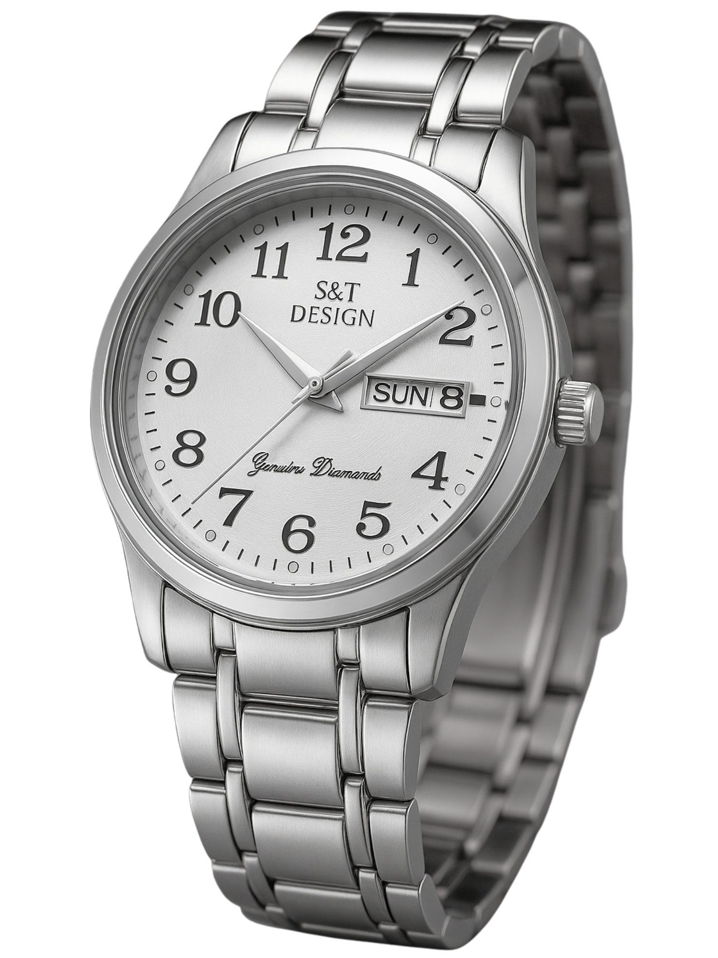 S&T Design Quarzuhr Herren Uhr Edelstahl günstig online kaufen