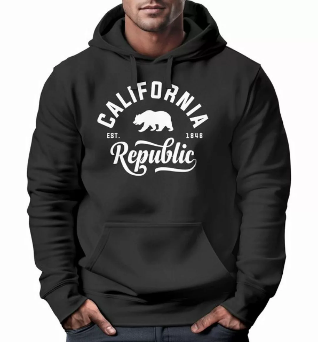 Neverless Hoodie Hoodie Herren California Republic Kapuzen-Pullover Männer günstig online kaufen