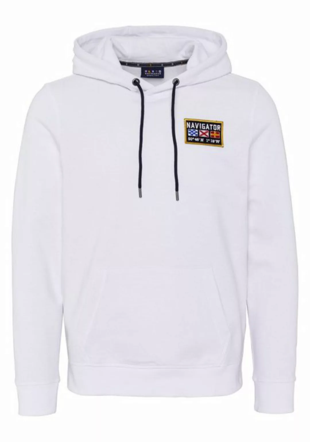 NAVIGATOR Kapuzensweatshirt mit dezentem Frontprint, GOTS günstig online kaufen