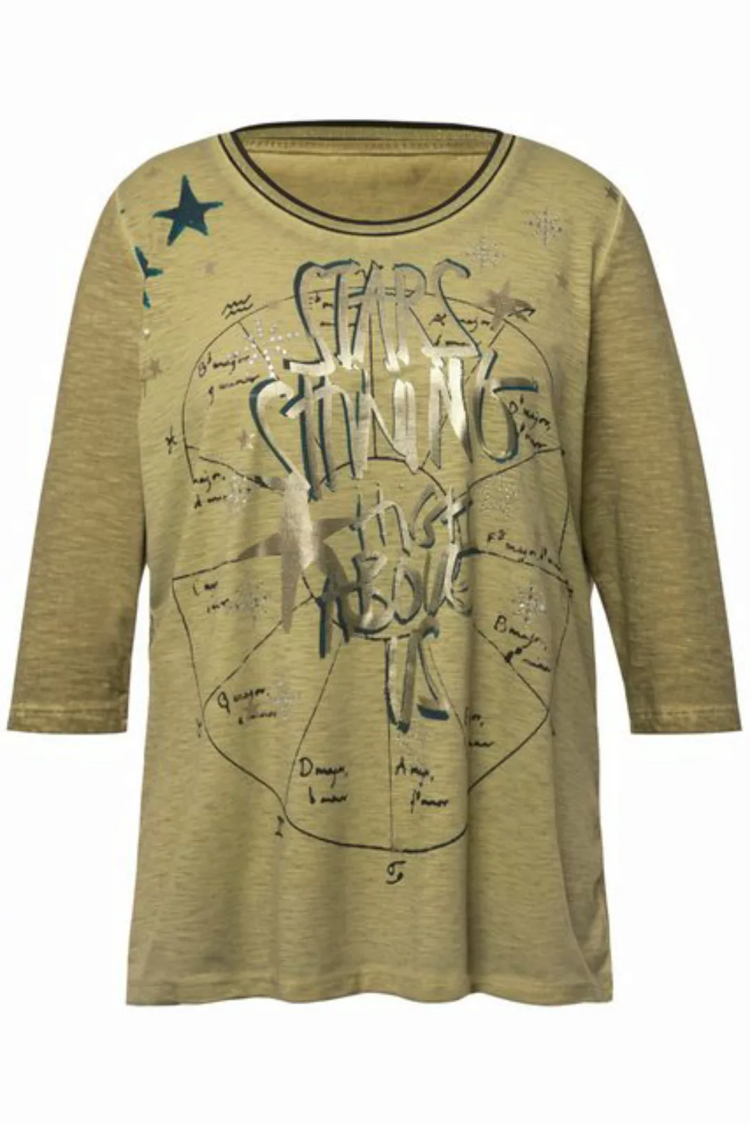 Angel of Style Rundhalsshirt T-Shirt oversized Metallic-Stern Rundhals günstig online kaufen