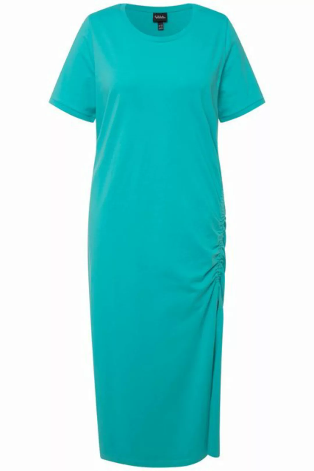 Ulla Popken Sommerkleid Midikleid Raffung Rundhals Halbarm günstig online kaufen