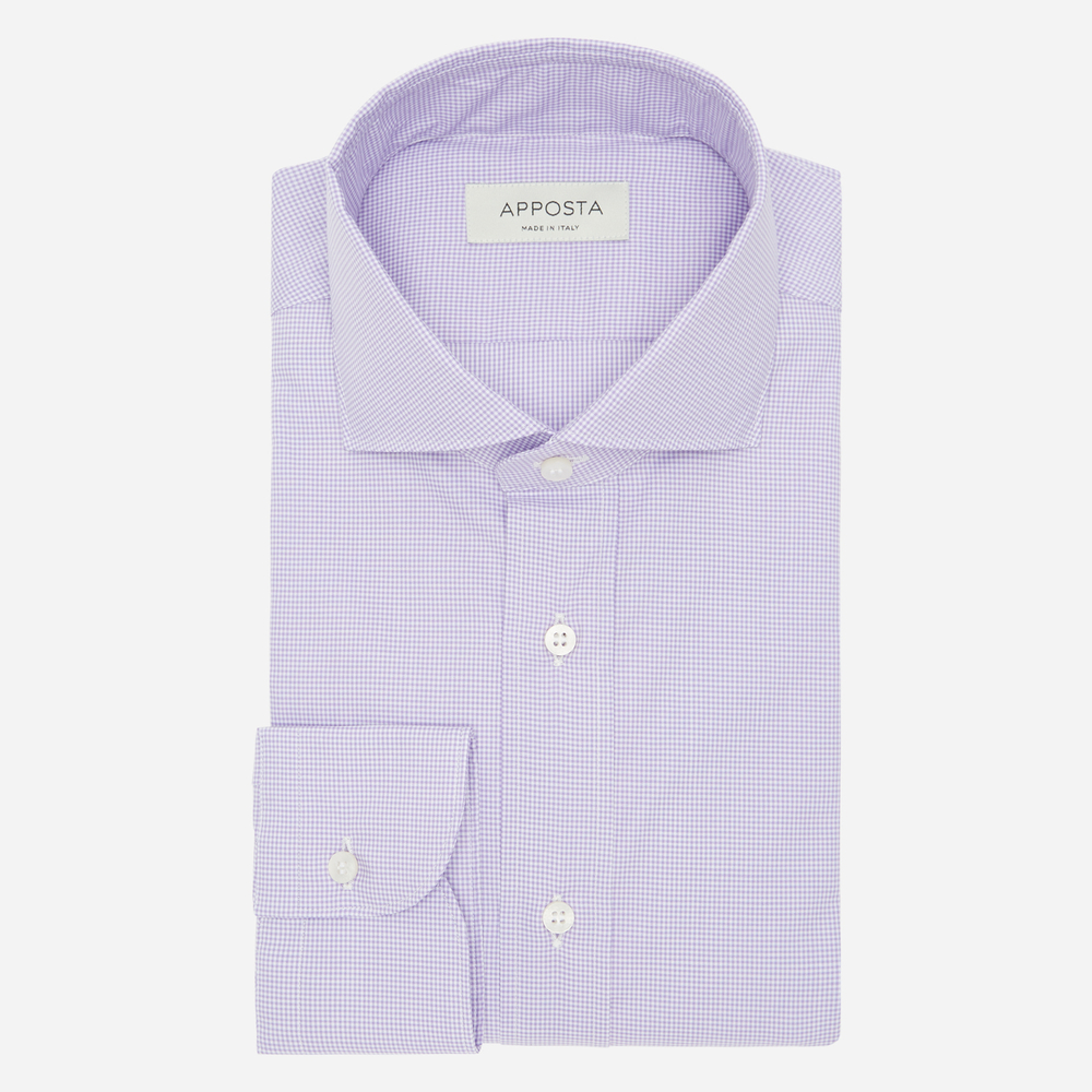 Hemd  klein kariert  violett 100 % bügelleichte baumwolle twill, kragenform günstig online kaufen