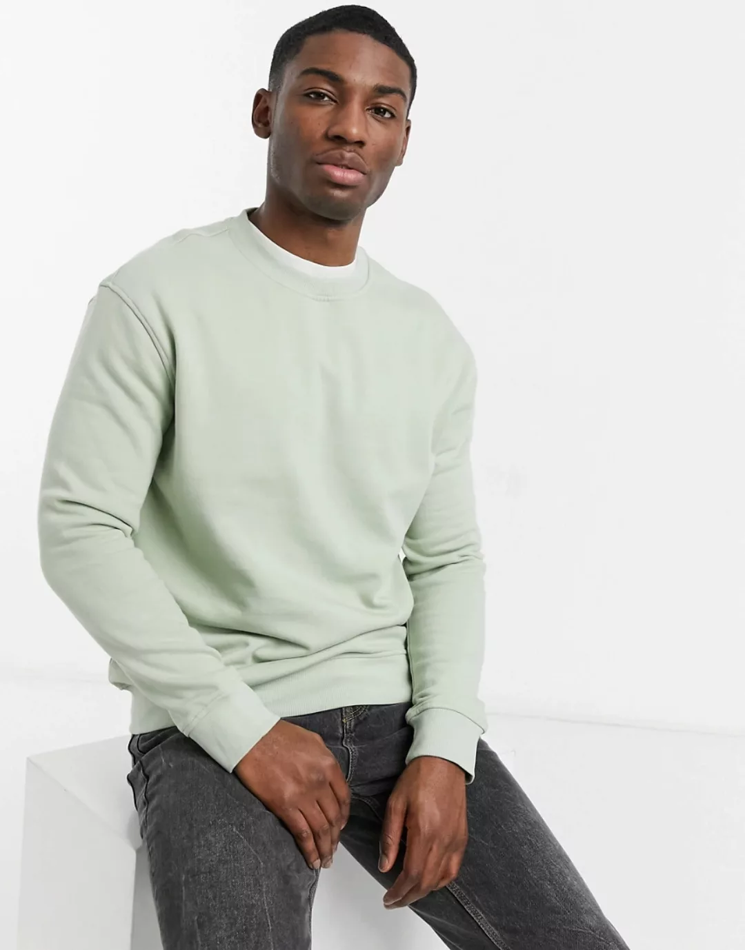 New Look – Sweatshirt in Grün günstig online kaufen