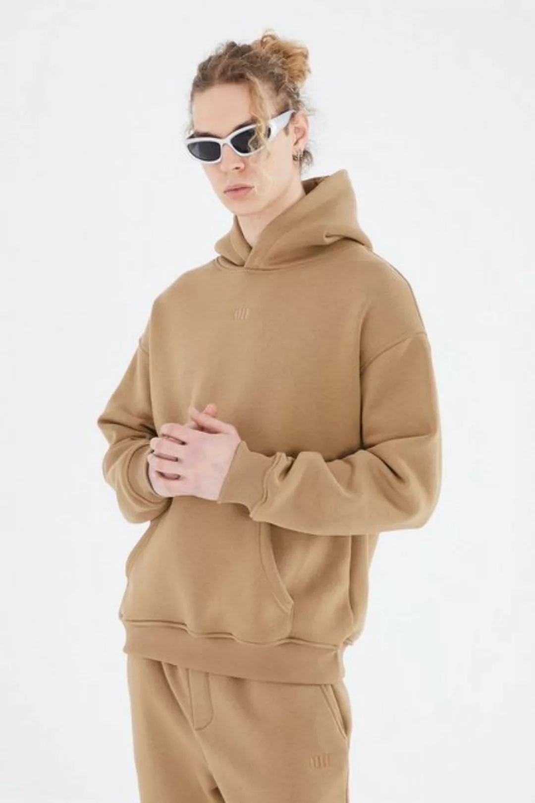 OSSY HOMER Hoodie Oversize Hoodie einfarbig Basic Baumwolle Kapuzenpullover günstig online kaufen