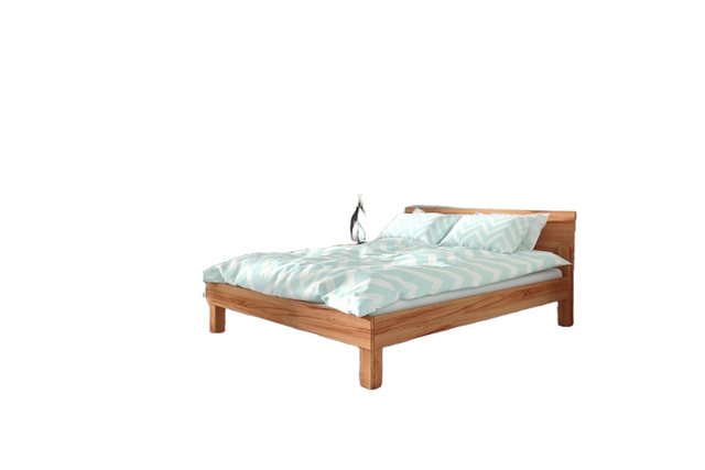 Natur24 Einzelbett Bett Ringo 1 Sonderlänge 80x220 Kernbuche Holzkopfteil u günstig online kaufen