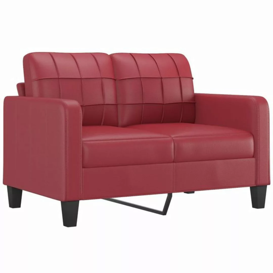 vidaXL Sofa 2-Sitzer-Sofa Couch Weinrot 120 cm Kunstleder günstig online kaufen