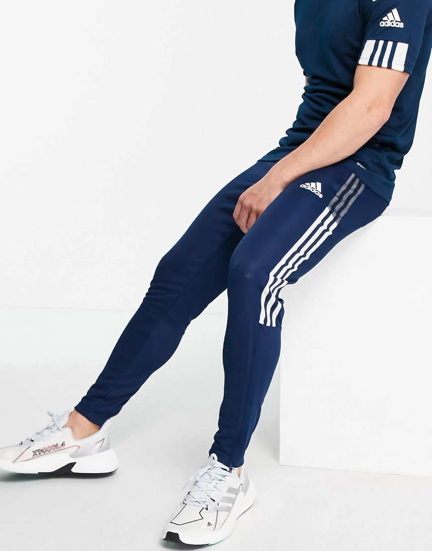 adidas – Football Trio 21 – Jogginghose in Marineblau günstig online kaufen